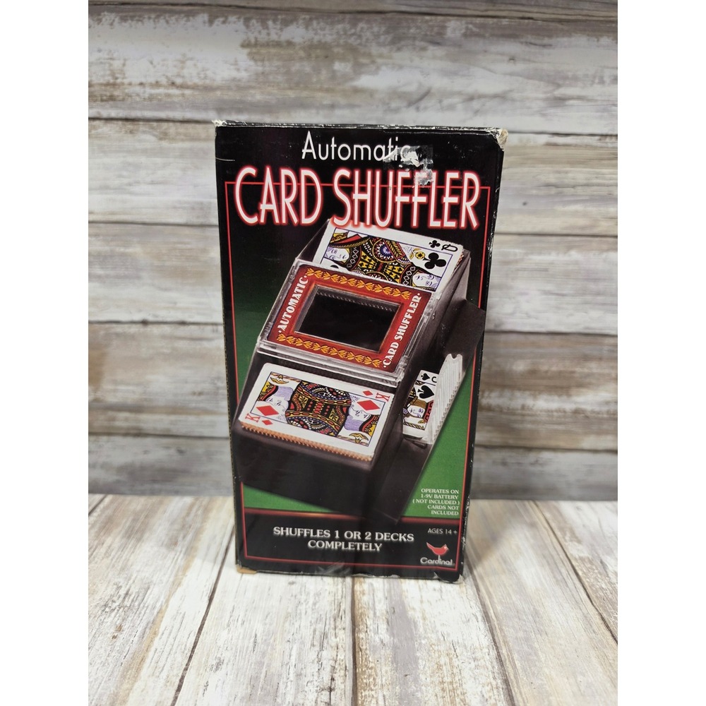 Cardinal Automatic Card Shuffler Battery Operated 1 or 2 Decks Model 375 w Cards